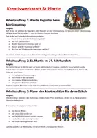Vorschau - Arbeitsblätter - St.Martin | 3 kreative Aufgaben | Unterrichtsmaterial | Klasse 5-8 - Seite 1