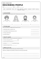 Vorschau - Arbeitsblätter - Englisch Klasse 7: Personen beschreiben – Describing People mit Lösungen - Deckblatt