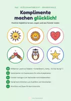 Vorschau - Mal- und Bastelvorlagen - Komplimente machen glücklich: 16 Bildkarten & Fenster - Deckblatt