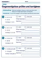Vorschau - Arbeitsblätter - Gegenereignisse prüfen und korrigieren | Mathematik Klasse 8 Gymnasium | 10 Arbeitsblätter mit Lösungen als PDF - Seite 1