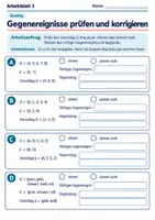 Vorschau - Arbeitsblätter - Gegenereignisse prüfen und korrigieren | Mathematik Klasse 8 Gymnasium | 10 Arbeitsblätter mit Lösungen als PDF - Seite 3