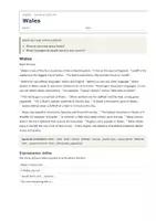 Vista previa - Hojas de trabajo - Wales – Lectura cultural de inglés 3º ESO - página 1