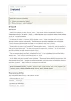 Vista previa - Hojas de trabajo - Ireland – Lectura cultural de inglés 3º ESO - página 1