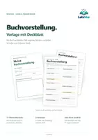 Vorschau - Arbeitsblätter - Buchvorstellung – Perfekte Vorlage zur Vorbereitung - Deckblatt