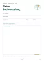 Vorschau - Arbeitsblätter - Buchvorstellung – Perfekte Vorlage zur Vorbereitung - Seite 1