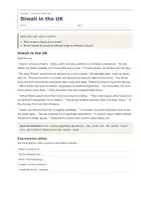 Vista previa - Hojas de trabajo - Diwali in the UK – Lectura cultural de inglés 3º ESO - página 1