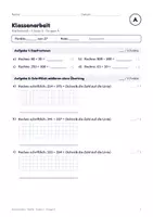 Vorschau - Arbeitsblätter - Klassenarbeit Mathe Klasse 3: Schriftlich addieren und subtrahieren bis 1000 (Gruppe A/B) - Seite 2