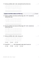 Vorschau - Arbeitsblätter - Klassenarbeit Mathe Klasse 3: Schriftlich addieren und subtrahieren bis 1000 (Gruppe A/B) - Seite 3