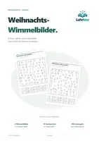 Vorschau - Mal- und Bastelvorlagen - Weihnachts-Wimmelbilder – Suchen, zählen und aufschreiben - Deckblatt