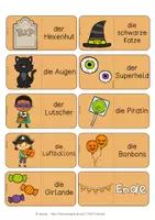 Vorschau - Spiele - Domino | Halloween | ab Klasse 1 | auch in Silbenschrift - Seite 2