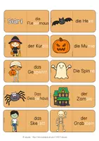 Vorschau - Spiele - Domino | Halloween | ab Klasse 1 | auch in Silbenschrift - Seite 3