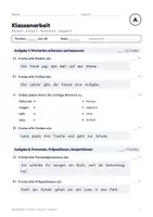 Vorschau - Arbeitsblätter - Klassenarbeit Deutsch Klasse 5: Wortarten und Satzglieder (Gruppe A/B) - Seite 2