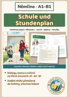 Náhled - Schule und Stundenplan – němčina A1, A2, B1 | první školní den, rozvrh, ve vyučování, jídelna, kroužky | dvojjazyčná zadání | 2. stupeň ZŠ a SŠ - krycí list
