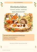 Vorschau - Spiele - Herbstschätze – Schauen, merken, entdecken | Merkspiel für die Kita - Deckblatt