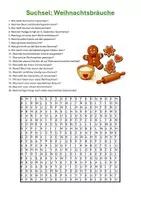 Vorschau - Arbeitsblätter - Weihnachtsbräuche | Suchsel mit Fragen | Rätsel | Unterrichtsmaterial | Klasse 5-8 | mit Lösungen - Seite 3
