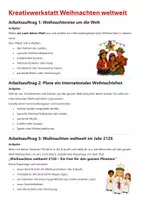Vorschau - Arbeitsblätter - Weihnachten weltweit | 3 kreative Aufgaben | Unterrichtsmaterial | Klasse 5-8 - Seite 2