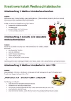 Vorschau - Arbeitsblätter - Weihnachtsbräuche | 3 kreative Aufgaben | Unterrichtsmaterial | Klasse 5-8 - Seite 2