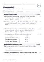 Vorschau - Arbeitsblätter - Klassenarbeit Mathe Klasse 6: Bruchrechnung – Anteile, Kürzen, Vergleichen, Rechnen (Gruppe A/B) - Seite 2