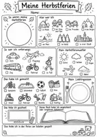 Vorschau - Arbeitsblätter - Meine Herbstferien – Kreatives Arbeitsblatt zum Rückblick - Seite 1