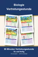 Vorschau - Arbeitsblätter - Wirbeltiere, Wirbeltierklassen - Biologie Klasse 5-6, Vertretungsstunde - Deckblatt