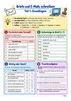 Vorschau - Arbeitsblätter - Briefe schreiben, E-Mail Form - Deutsch Klasse 5-8, Vertretungsstunde - Seite 1