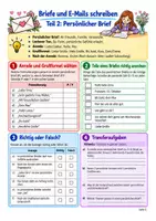 Vorschau - Arbeitsblätter - Briefe schreiben, E-Mail Form - Deutsch Klasse 5-8, Vertretungsstunde - Seite 2