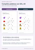 Vista previa - Hojas de trabajo - Aprender a leer 7: GE GI GÜE GÜI y X - página 2