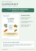 Vista previa - Hojas de trabajo - Aprender a leer 8: K W y abecedario - página 1