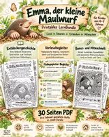 Vorschau - Arbeitsblätter - Emma, der kl. Maulwurf – Mitmachgeschichte mit Sachwissen - Deckblatt
