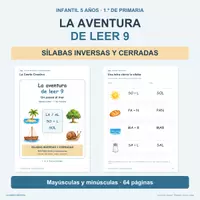 Vista previa - Hojas de trabajo - Aprender a leer 9: sílabas inversas y cerradas - Portada