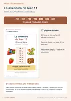 Vista previa - Hojas de trabajo - Aprender a leer 11: PR BR FR TR DR CR GR - página 1