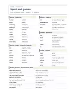 Vista previa - Hojas de trabajo - Sport and games – Vocabulario de inglés 1º ESO - página 1
