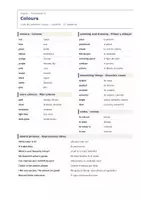 Vista previa - Hojas de trabajo - Colours – Vocabulario de inglés 1º ESO - página 1