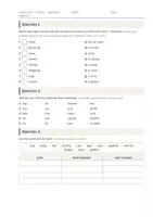 Vista previa - Hojas de trabajo - Vocabulario: de Family a Animals – Paquete de inglés 1º ESO - página 2