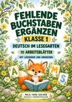 Vorschau - Arbeitsblätter - Fehlende Buchstaben ergänzen Klasse 1 – Tierfreunde | Deutsch Klasse 1 | 10 Arbeitsblätter als PDF - Deckblatt