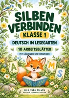 Vorschau - Arbeitsblätter - Silben verbinden Klasse 1 – Tierfreunde | Deutsch Klasse 1 | 10 Arbeitsblätter als PDF - Deckblatt