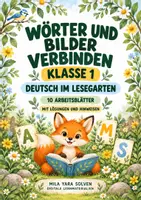 Vorschau - Arbeitsblätter - Wörter und Bilder verbinden Klasse 1 – Tierfreunde | Deutsch Klasse 1 | 10 Arbeitsblätter als PDF - Deckblatt