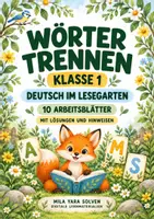 Vorschau - Arbeitsblätter - Wörter trennen Klasse 1 – Tierfreunde | Deutsch Klasse 1 | 10 Arbeitsblätter als PDF - Deckblatt