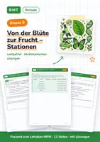Vorschau - Arbeitsblätter - Von der Blüte zur Frucht – Stationen Klasse 5 - Deckblatt