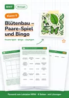 Vorschau - Arbeitsblätter - Blütenbau – Paare-Spiel und Bingo Klasse 5 - Deckblatt