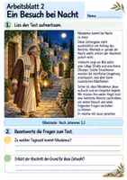 Vorschau - Arbeitsblätter - Jesus begegnet Nikodemus | Religion Klasse 4 Arbeitsblätter | Evangelische Religionslehre | 10 Arbeitsblätter als PDF - Seite 2