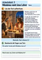 Vorschau - Arbeitsblätter - Jesus begegnet Nikodemus | Religion Klasse 4 Arbeitsblätter | Evangelische Religionslehre | 10 Arbeitsblätter als PDF - Seite 3