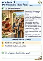 Vorschau - Arbeitsblätter - Jesus hilft dem Hauptmann | Religion Klasse 4 Arbeitsblätter | Evangelische Religionslehre | 10 Arbeitsblätter als PDF - Seite 2