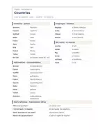 Vista previa - Hojas de trabajo - Vocabulario: de Feelings a Countries – Paquete de inglés 1º ESO - página 1