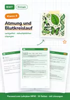 Vorschau - Arbeitsblätter - Atmung und Blutkreislauf (Klasse 6) - Deckblatt
