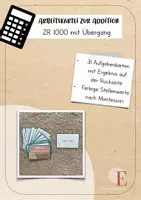 Vorschau - Stationenlernen - Arbeitskartei zur Addition *ZR 1000 mit Übergang* - Deckblatt