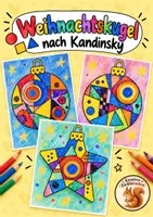 Vorschau - Unterrichtsreihen - Winter | Weihnachten Kunst Klasse 1-4 | Kunstprojekt | Weihnachtskugel nach Wassily Kandinsky | Ausmalbilder - Deckblatt