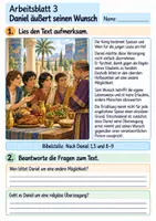 Vorschau - Arbeitsblätter - Daniel und seine Freunde halten zusammen | Religion Klasse 4 Arbeitsblätter | Evangelische Religionslehre | 10 Arbeitsblätter als PDF - Seite 3