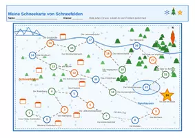 Vorschau - Spiele - Mathe Adventskalender: "Die Schneekarte von Schneefelden" (K5) - Seite 1