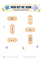 Aperçu - Feuilles d'exercices - Je soigne mon petit renard – chiffres de 1 à 6 | Activité gratuite de numération - Page 1